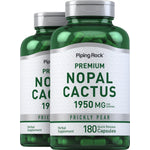 Nopal Cactus Prickly Pear supplement with 1950 mg per serving, containing 180 quick-release capsules.