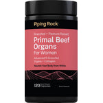 Primal Beef Organs for Women, 120 quick release capsules to support women's health.