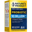 Men's Once Daily Probiotic with 90 Billion CFU, 31 probiotic strains, and 30 delayed release vegan capsules.