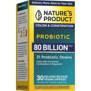 Probiotic Colon Care, 80 Billion CFU, 30 Delayed Release Vegan Caps