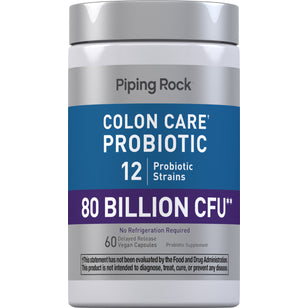 Probiotic Colon Care, 80 Billion CFU, 60 Delayed Release Vegan Caps
