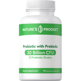 Probiotic with Prebiotic 30 Billion, 60 Delayed Release Vegan Caps