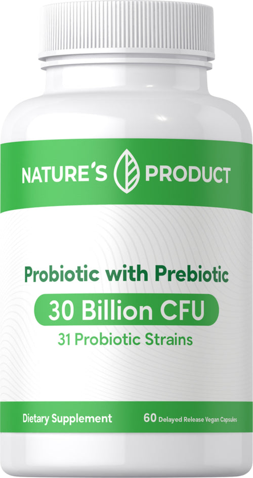 Probiotic with Prebiotic 30 Billion, 60 Delayed Release Vegan Caps