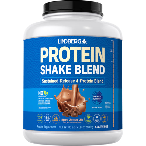 Protein Blend Shake (Natural Chocolate), 5 lb (2.268 kg) Bottle