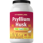 Psyllium Husk Fiber Supplement in unflavored and unsweetened powder form, 2 LB, 907 G, 267 servings.