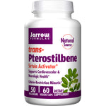 Jarrow Formulas trans-Pterostilbene 50mg 60 Veggie Caps, a dietary supplement for health support.