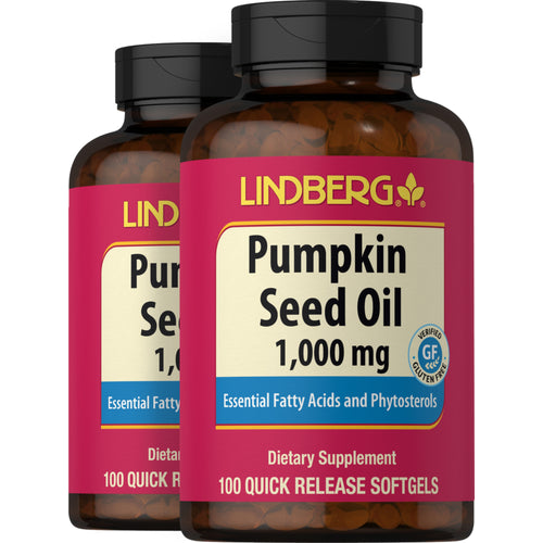 Pumpkin Seed Oil, 1000 mg, 100 Quick Release Softgels, 2  Bottles