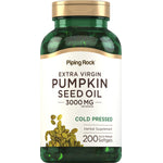 Extra Virgin Pumpkin Seed Oil 3000 mg, Cold Pressed Herbal Supplement, with 200 Quick Release Softgels.