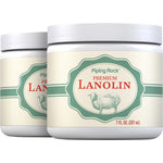 Pure Lanolin Cream in a 7 fl oz (207 mL) jar, available in a pack of 2 jars, ideal for skin moisturization.