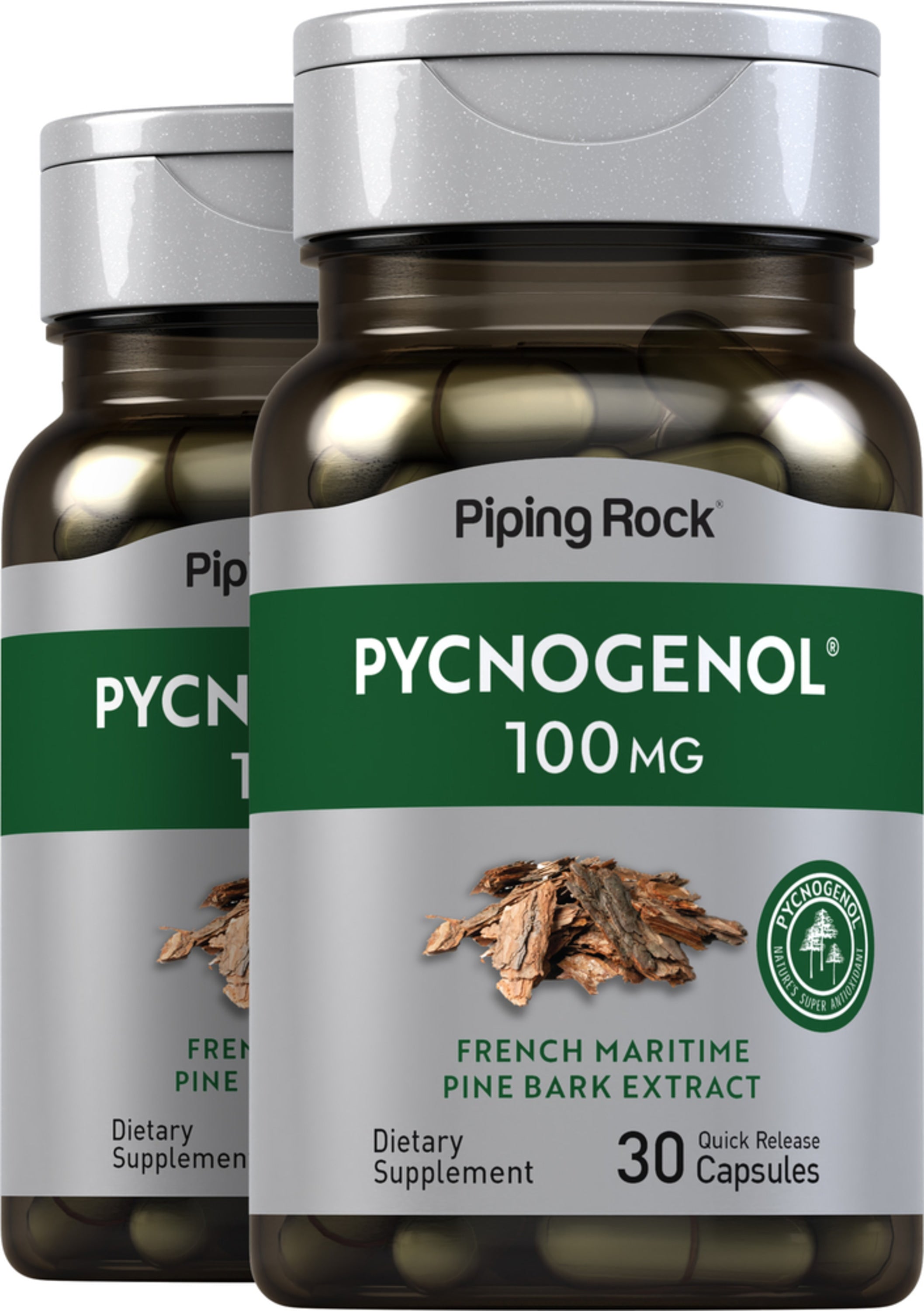 Pycnogenol, 100 mg, 30 Quick Release Capsules, 2 Bottles