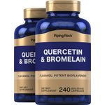 Quercetin and Bromelain, 240 quick release capsules, two bottles.