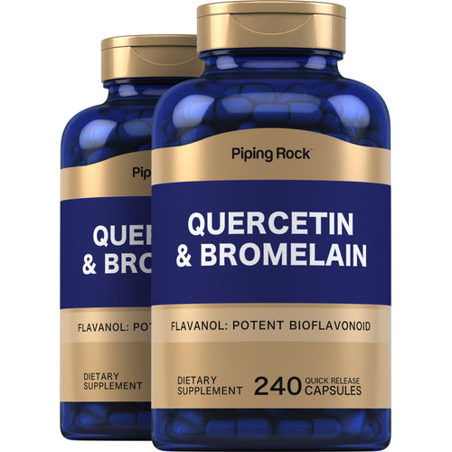 Quercetin Plus Bromelain, 360 mg (per serving), 240 Quick Release Capsules, 2  Bottles