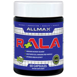 ALLMAX R+ALA 60 Capsules vegan dietary supplement, designed for health-conscious consumers seeking quality and efficacy.