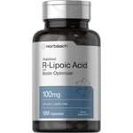 Stabilized R-Lipoic Acid with Biotin Optimizer 100mg, non-GMO, gluten free, 120 capsules, dietary supplement.