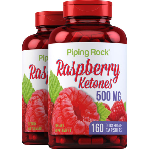 Raspberry Ketones, 500 mg, 160 Quick Release Capsules, 2  Bottles