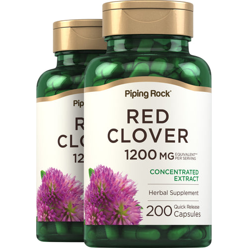 Red Clover, 1200 mg (per serving), 200 Quick Release Capsules, 2  Bottles