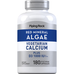 Red Mineral Algae (Aquamin Plant Based Calcium), 180 Vegetarian Capsules