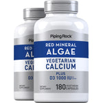 Red Mineral Algae (Aquamin Plant Based Calcium), 180 Vegetarian Capsules, 2  Bottles