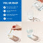 Multi-panel image showing NV Calm preparation steps: FIZZ, SIP, ENJOY. Includes text instructions & photos of mixing powder with water.