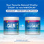 Natural Vitality CALM and MAXCALM Raspberry-Lemon Relaxing Drink Mix, both 8 oz, are shown.
