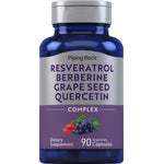 Resveratrol Berberine Grape Seed Quercetin Extract, 90 Vegetarian Capsules