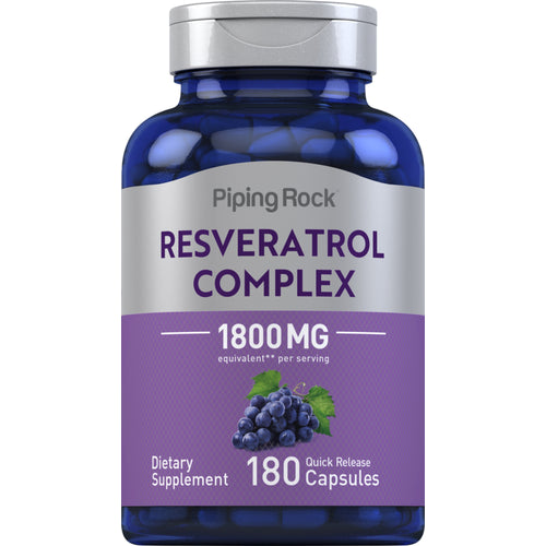 Resveratrol Complex, 1800 mg (per serving), 180 Quick Release Capsules