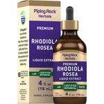 Rhodiola Rosea Liquid Extract 4 fl. oz. (118 mL) herbal supplement in a dropper bottle with accompanying box.