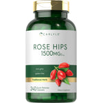 Carlyle Rose Hips 1500mg 240 quick release capsules as a dietary supplement.