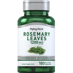 Rosemary Leaves 1200 mg, 180 quick release capsules displayed in a bottle for health supplements.