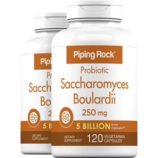 Saccharomyces Boulardii 5 Billion CFU, 120 Vegetarian Capsules, 2  Bottles