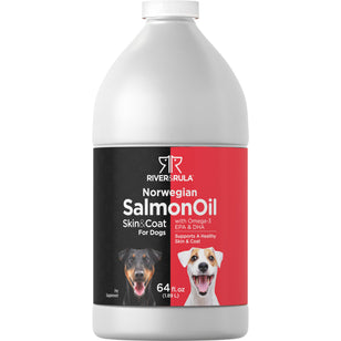 Salmon Oil for Dogs, 64 fl.oz (1.89 L) Bottle