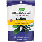 Nature's Way Sambucus Zinc Lozenges with Elderberry, USDA Organic, Kosher, Vitamin C, Gluten Free, 24 Lozenges, Original flavor.