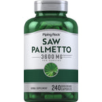 Saw Palmetto 3600 mg Herbal Supplement with 240 Quick Release Capsules for Health Support.