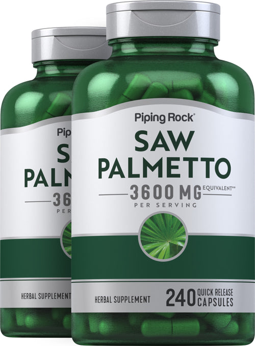 Saw Palmetto, 3600 mg (per serving), 240 Quick Release Capsules, 2  Bottles