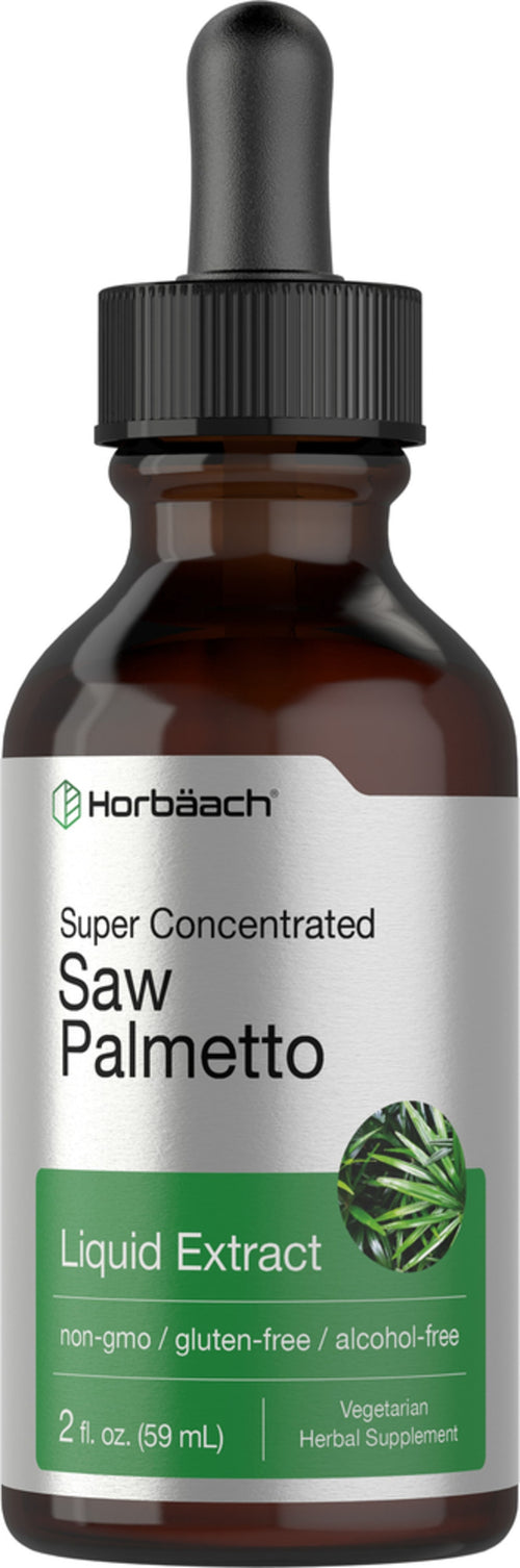 Saw Palmetto Berry Liquid Extract Alcohol Free, 2 fl oz (59 mL) Dropper Bottle