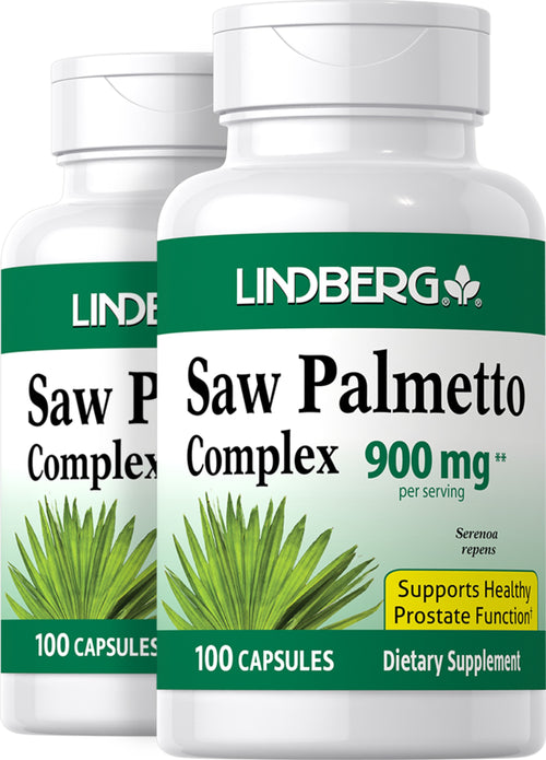Saw Palmetto Complex, 900 mg (per serving), 100 Capsules, 2  Bottles