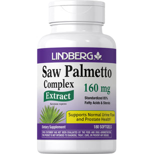 Saw Palmetto Complex Standardized Extract, 160 mg, 180 Softgels