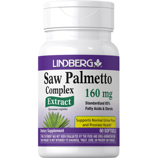 Saw Palmetto Complex Standardized Extract, 160 mg, 60 Softgels