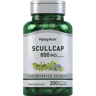 Scullcap Herb, 800 mg, 200 Quick Release Capsules