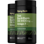 Sea Buckthorn Oil with Omega-7, 4400 mg, 90 Quick Release Softgels, 2  Bottles