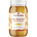 TRUE SEA MOSS Sea Moss Gel Superfood in mango and pineapple flavor, 16 FL OZ (473 ML) jar.