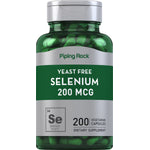 Selenium (Yeast Free), 200 mcg, 200 Vegetarian Capsules