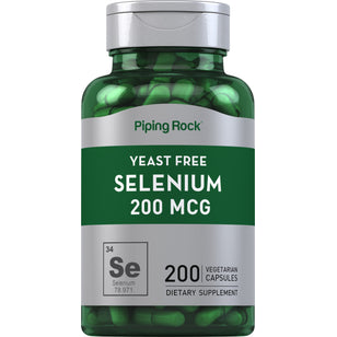 Selenium (Yeast Free), 200 mcg, 200 Vegetarian Capsules