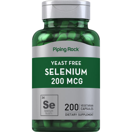 Selenium (Yeast Free), 200 mcg, 200 Vegetarian Capsules