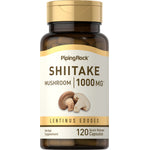 Shiitake Mushroom 1000 MG with Lentinus edodes, herbal supplement, 120 quick release capsules.