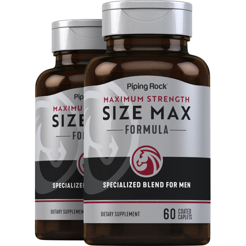 Size Max, 60 Coated Caplets, 2  Bottles