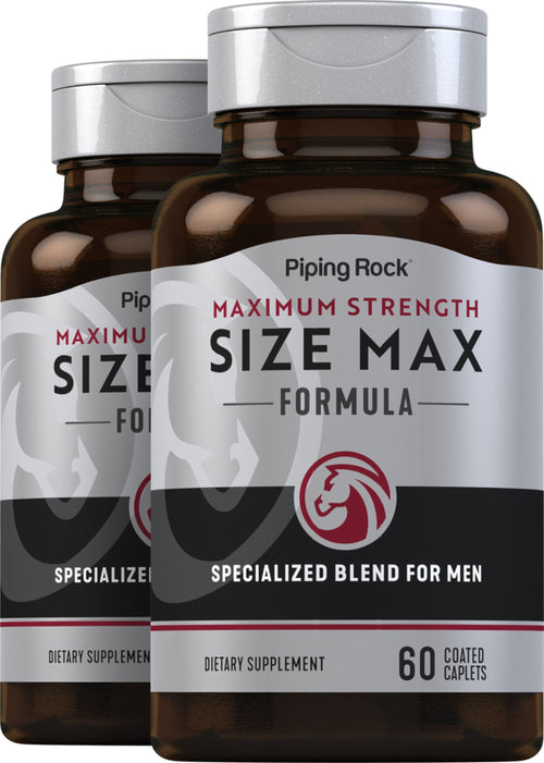 Size Max, 60 Coated Caplets, 2  Bottles