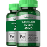 Slow Release Iron, 45 mg, 200 Coated Tablets, 2  Bottles