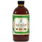 Soursop Living Bitters 16 Fl Oz bottle featuring the phrase 'YOUR HEALTH ABOVE ALL' on the label.