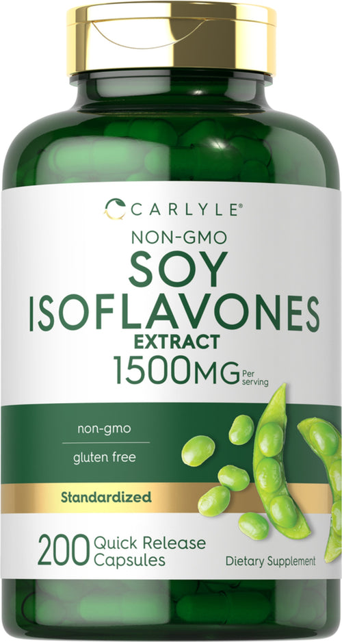 Soy Isoflavones Extract, 1500 mg (per serving), 200 Quick Release Capsules